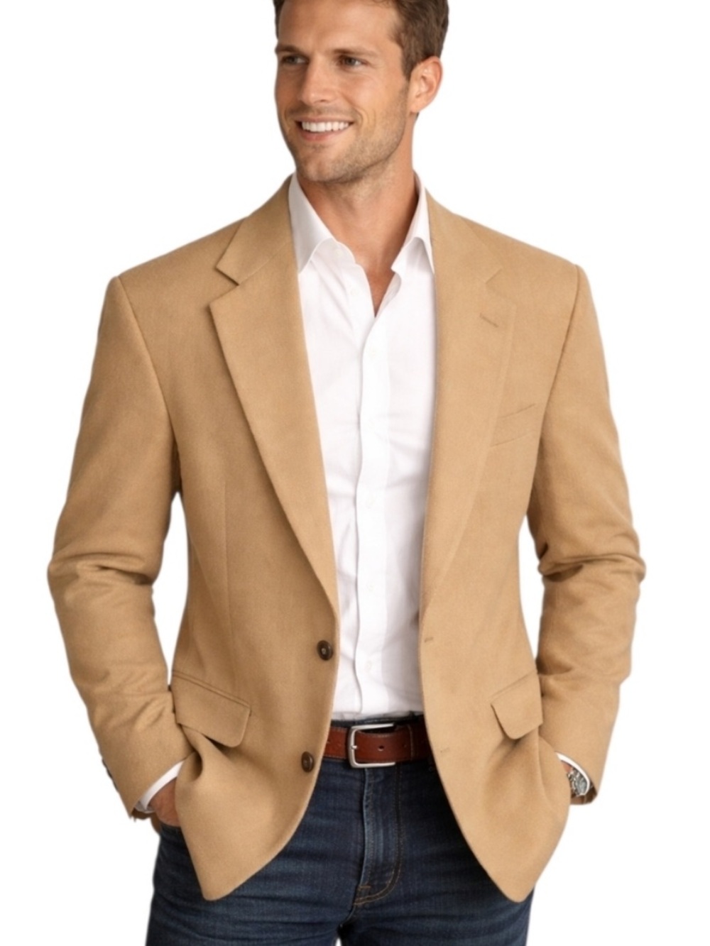 JOS. A. BANK 100% Camel Hair Blazer – Tan. Made in Mexico